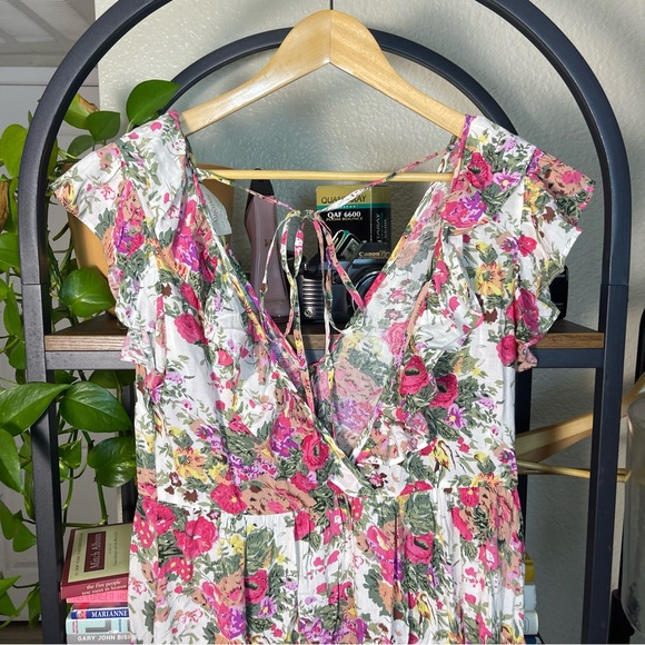 Auguste The Label Floral Pattern Mini Dress Boho Size 4 Colorful Pink Spring - Picture 8 of 11